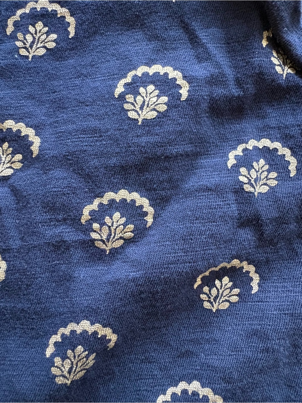 Boden Navy Blue Patterned Crew Neck Shirt - Picture 5 of 5